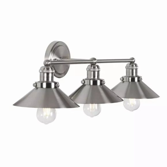 JONATHAN Y Lighting JYL7428 July 3 Light 27"W LED Bathroom Vanity - Nickel - Picture 5 of 5